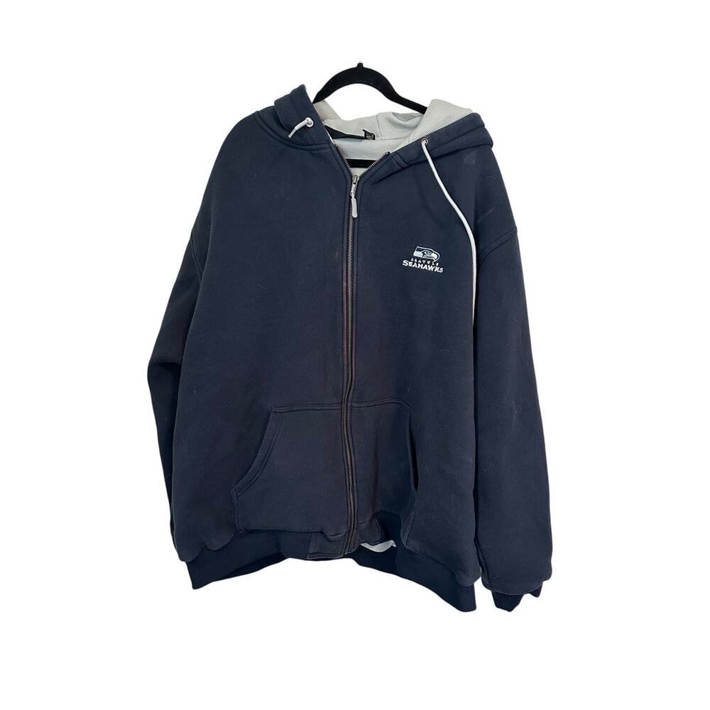 Dunbrooke Seattle Seahawks Hoodie Jacket Mens 4XL Navy Blue Fleece Lined Zip NFL